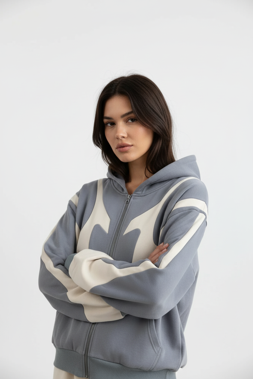 Female Flame Hoodie Cropped Arms Crossed