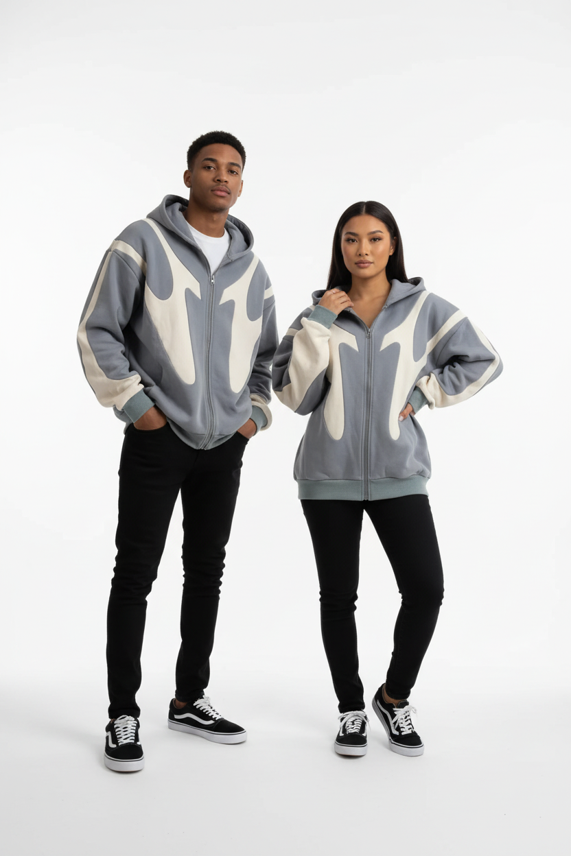 Flame Hoodie Side by Side